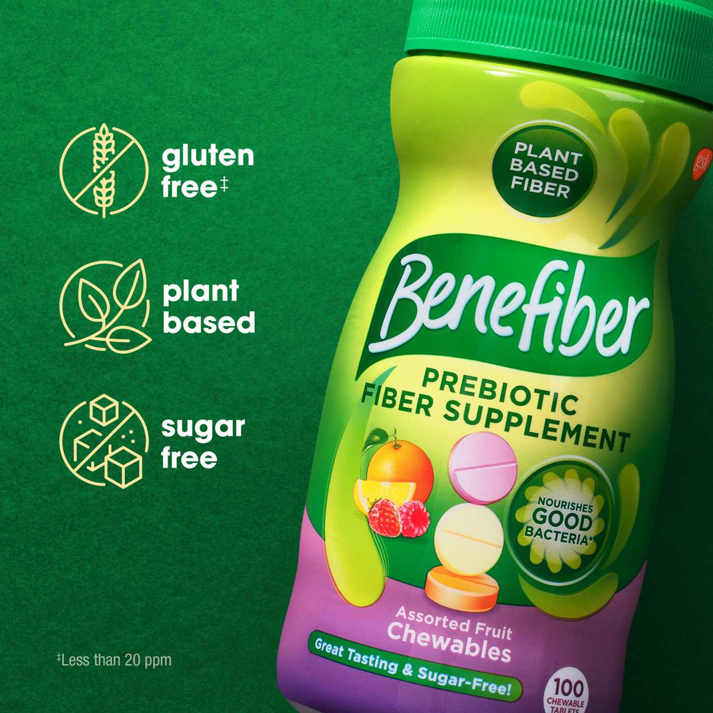 Benefiber Prebiotic Fiber Supplement Chewable Assorted Fruit; image 9 of 9