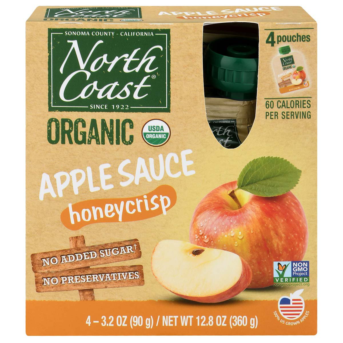 Organic Apple Sauce Pouches 3.2 OZ