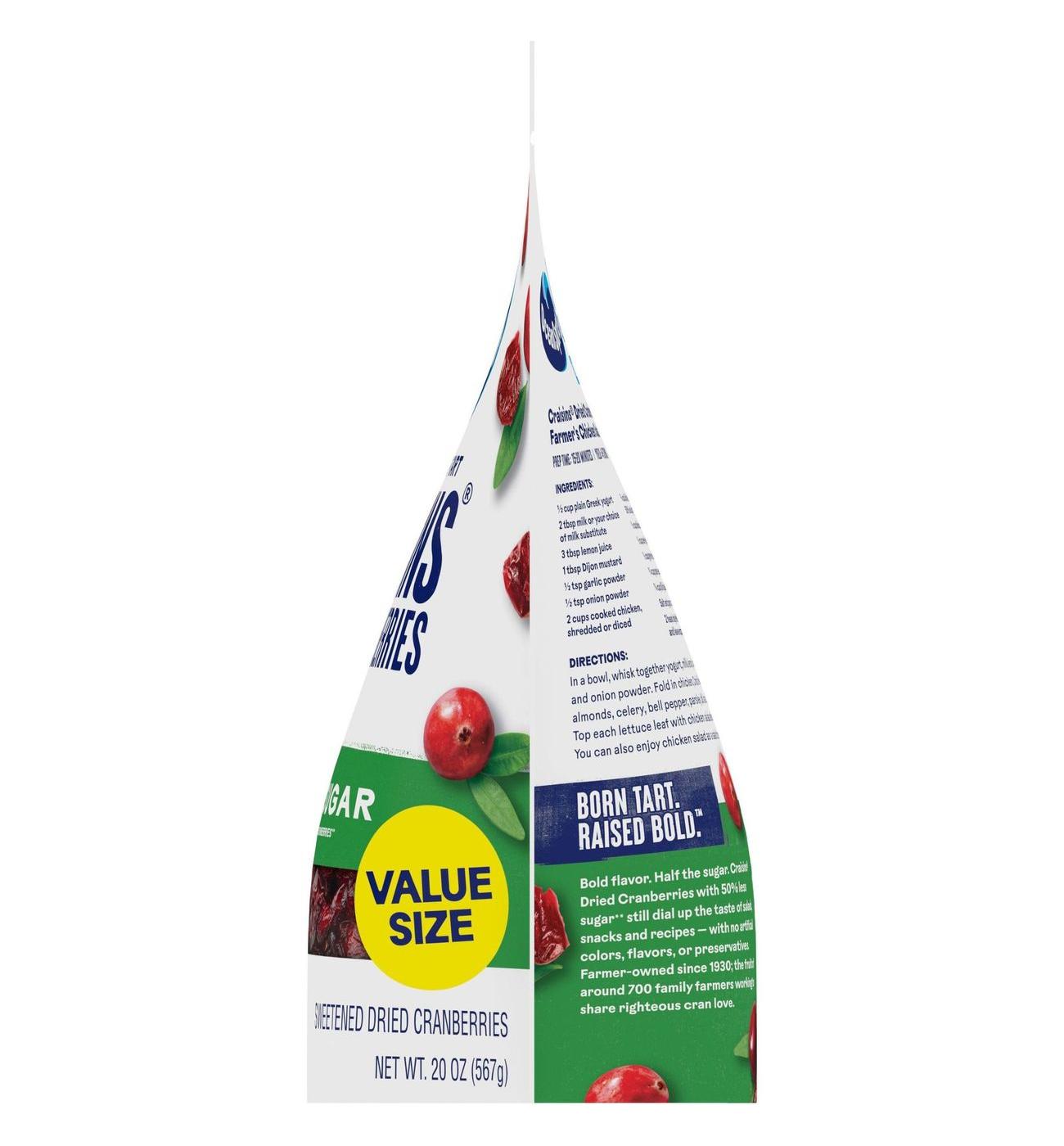 Ocean Spray Craisins 50% Less Sugar Dried Cranberries; image 2 of 8