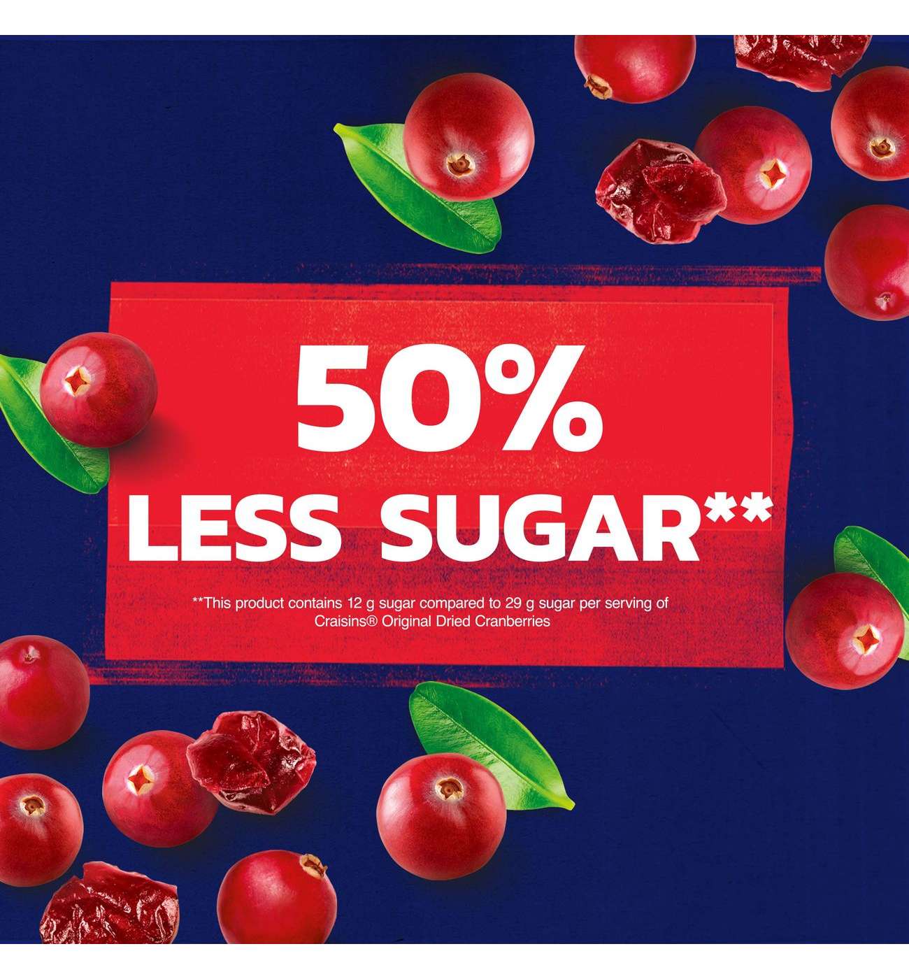 Ocean Spray Craisins 50% Less Sugar Dried Cranberries; image 6 of 8