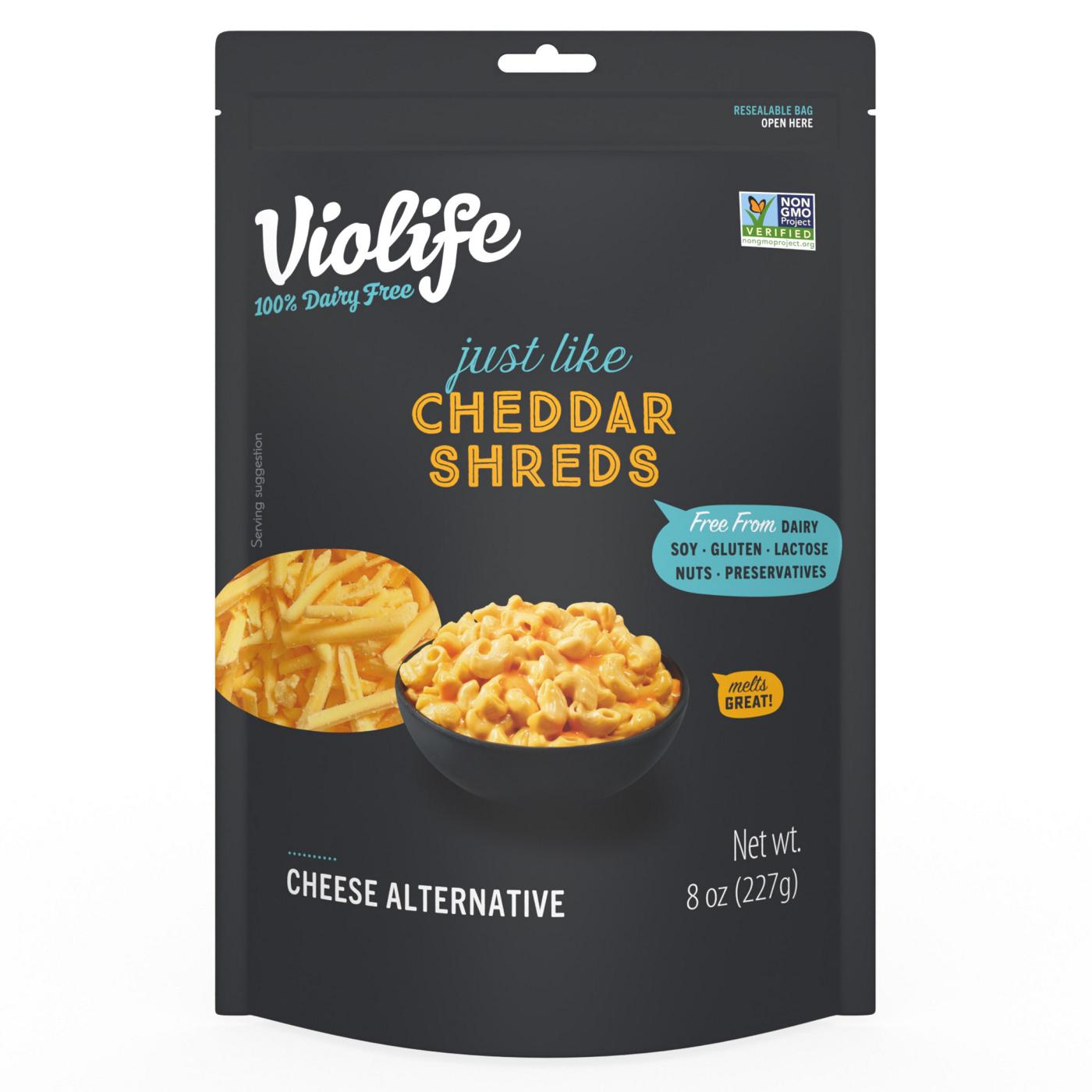 Violife Just Like Cheddar Shreds Dairy Free Cheese Alternative; image 1 of 2