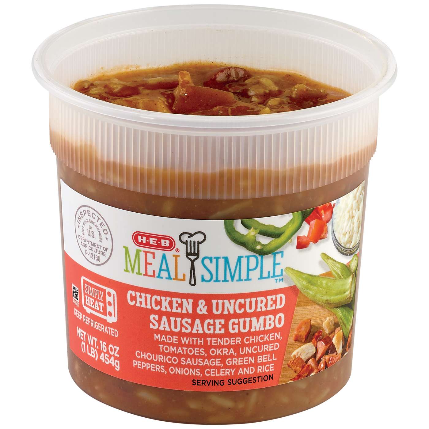 Meal Simple by H-E-B Chicken & Uncured Sausage Gumbo Soup; image 1 of 3