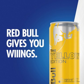 Red Bull Yellow Edition Tropical Energy Drink 4 pk Cans