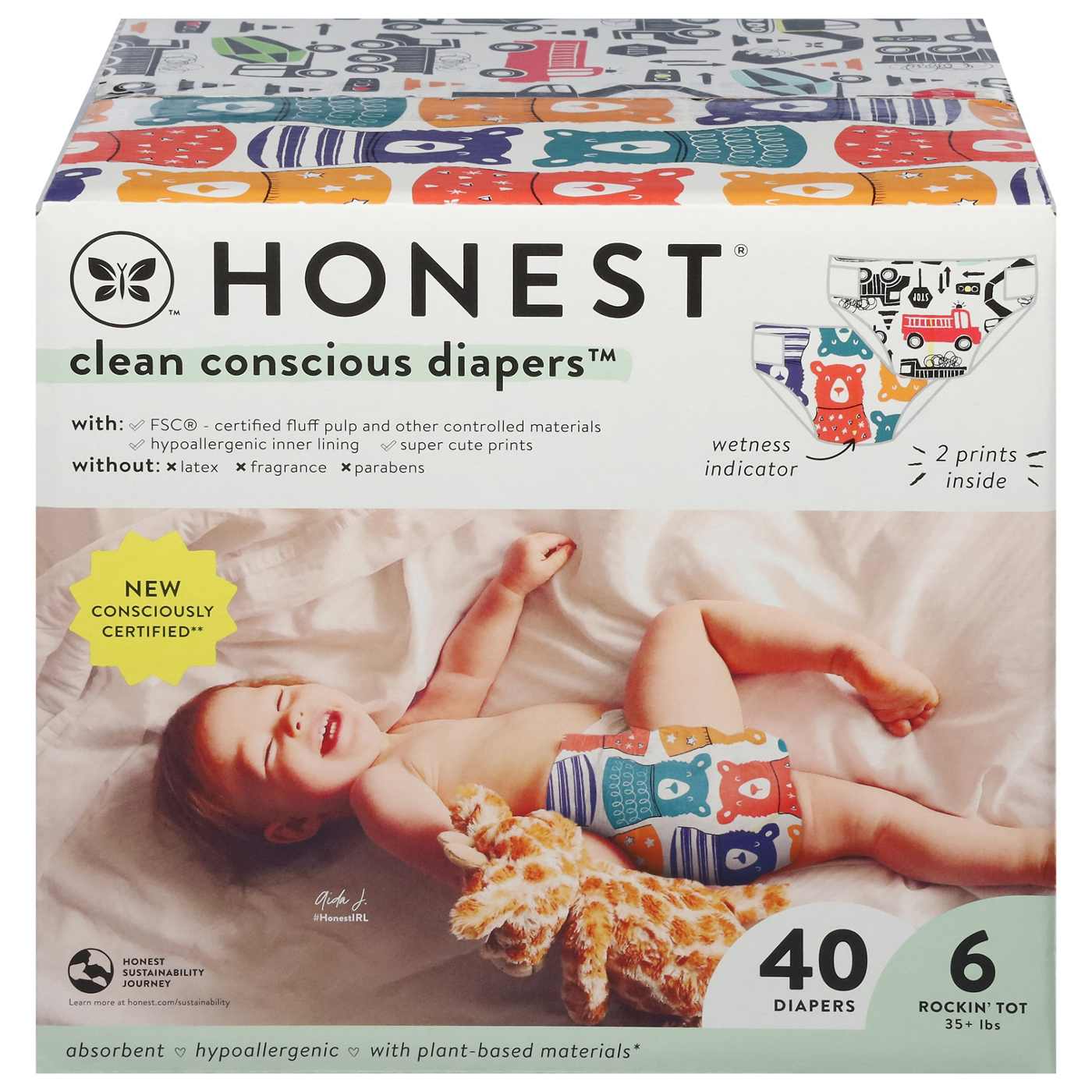 Honest diapers 44 store pack size 1