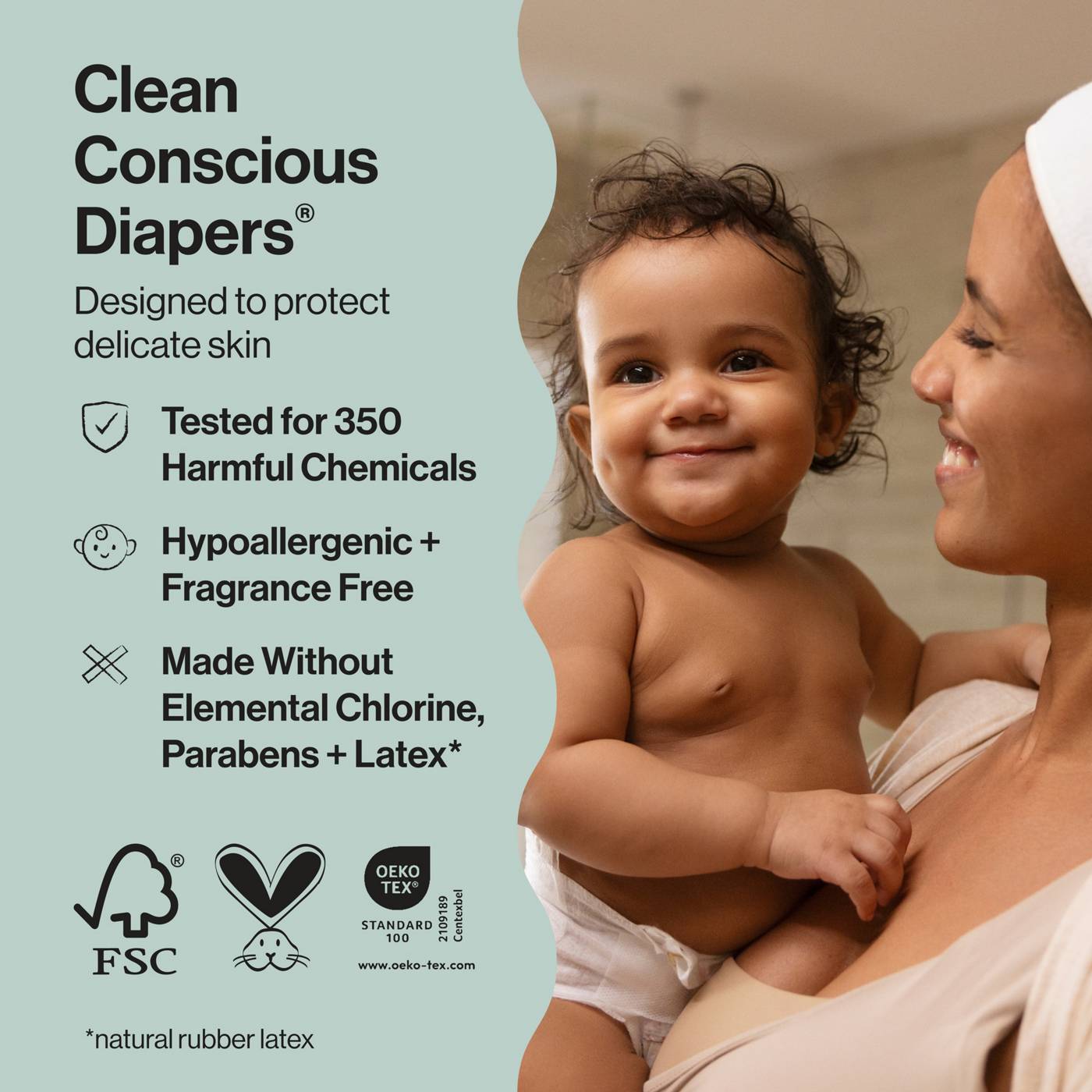 The Honest Company Clean Conscious Diapers Club Box Size 6, 2 Print