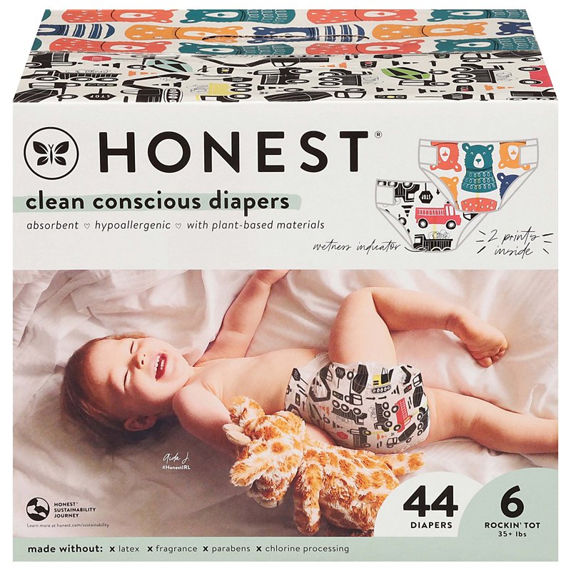 Sz.1set of 5 The Honest Company•°°•T-REX•°°• print diapers for Reborn or baby 