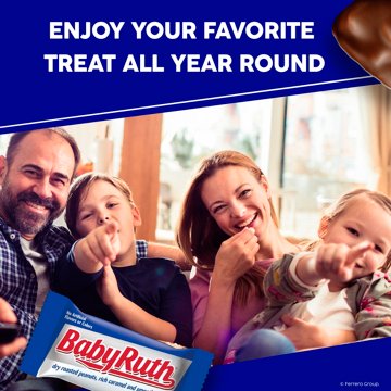 Baby Ruth Chocolate Fun Size Candy Bars, 10.2 oz
