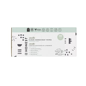 The Honest Company Clean Conscious Sensitive & Fragrance Free Baby Wipes 4 Pk, 288 ct