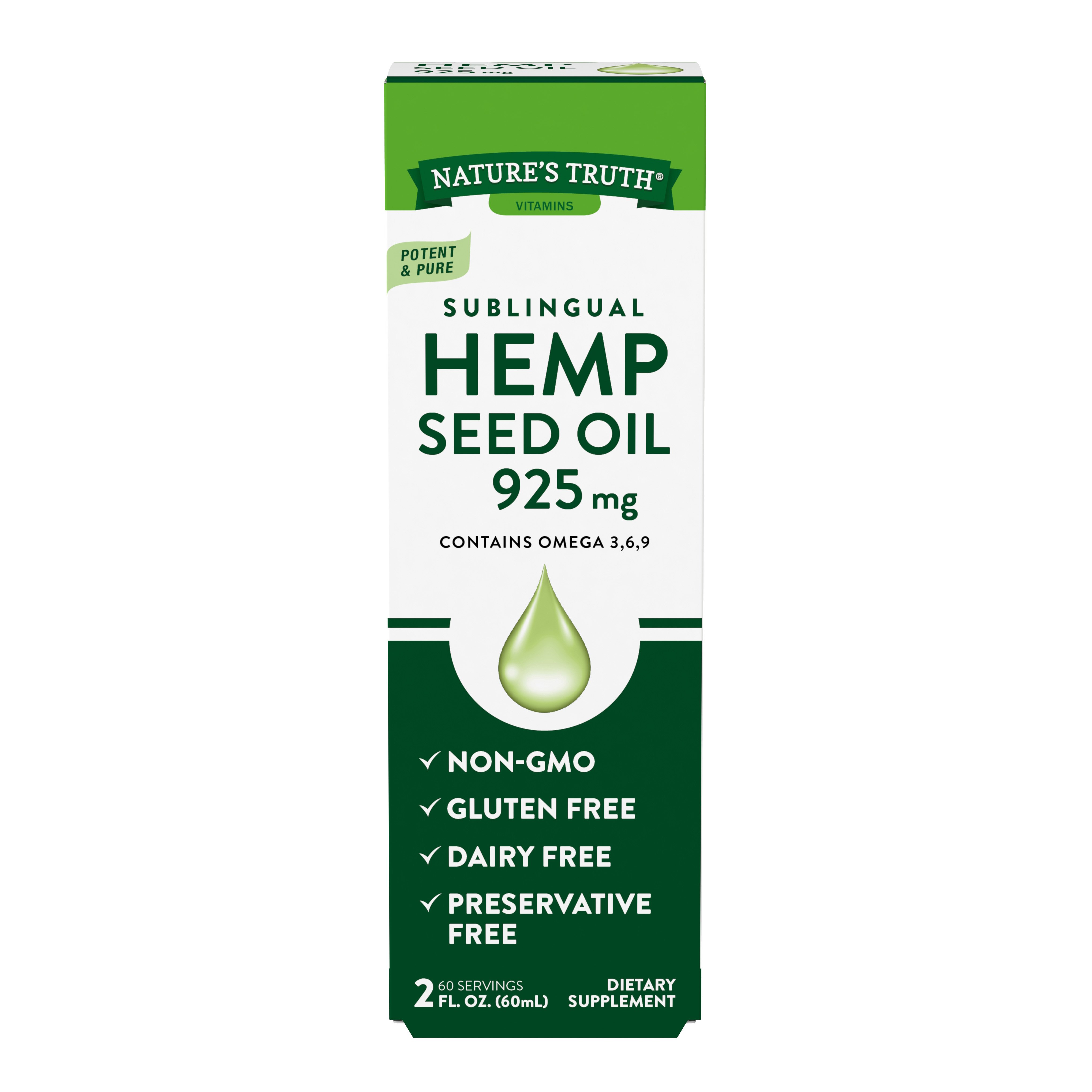 Natures Truth 925 mg Liquid Hemp Oil - Shop Herbs & Homeopathy at H-E-B