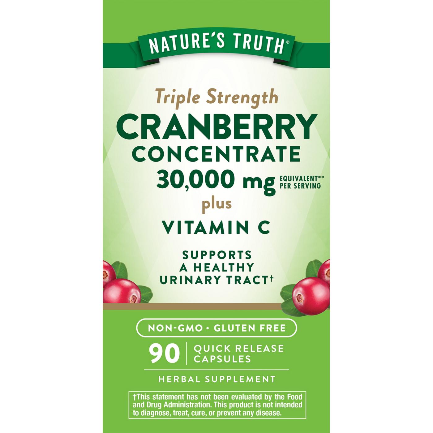 Nature's Truth Triple Strength Cranberry Concentrate Capsules - 15000 mg; image 1 of 5