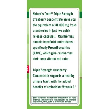 Nature's Truth Triple Strength Cranberry Concentrate Capsules, 90 ct