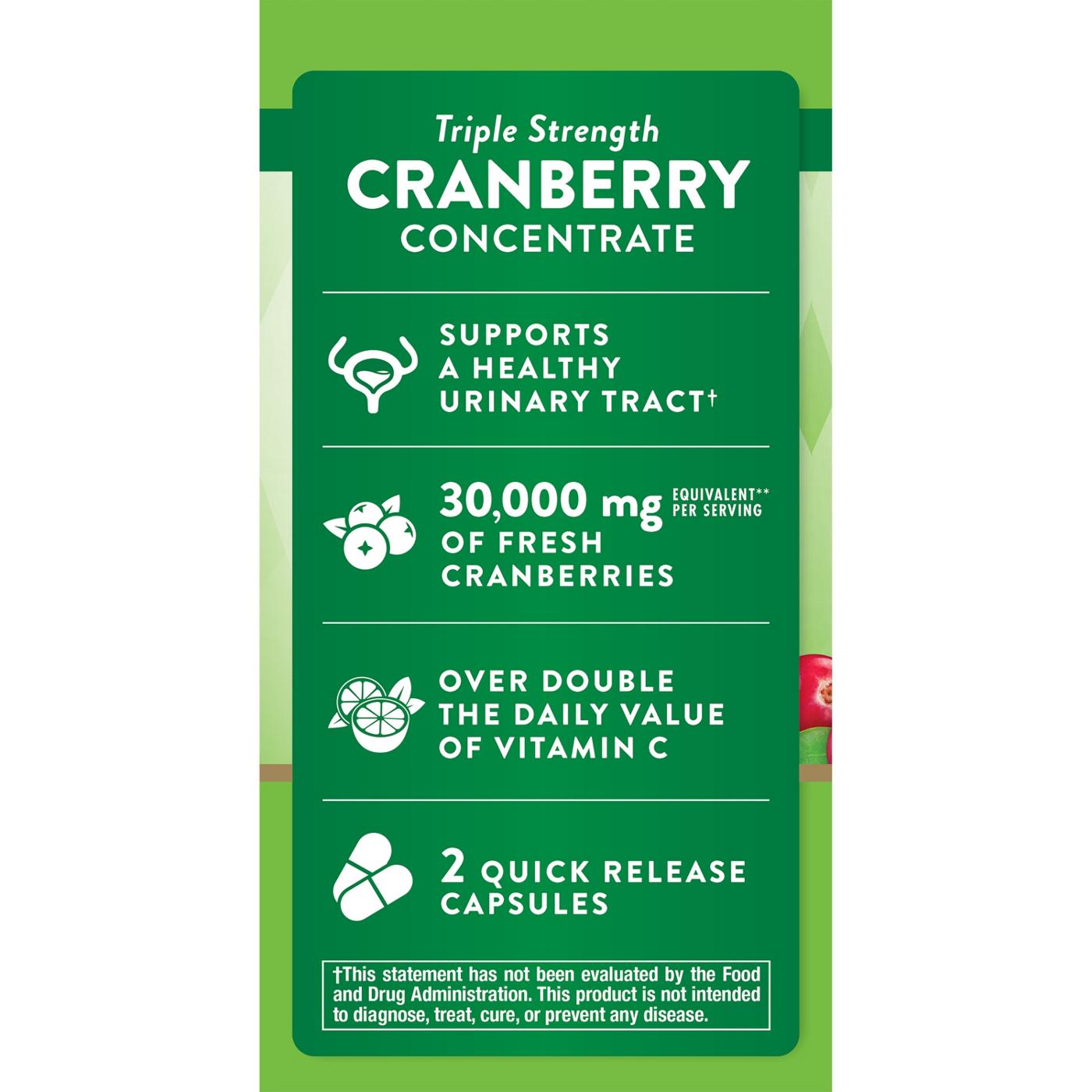 Nature's Truth Triple Strength Cranberry Concentrate Capsules - 15000 mg; image 4 of 5