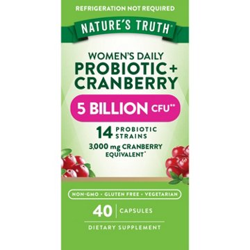 Nature's Truth Women's Probiotic + Cranberry Vegetarian Capsules