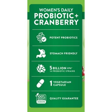 Nature's Truth Women's Probiotic + Cranberry Vegetarian Capsules