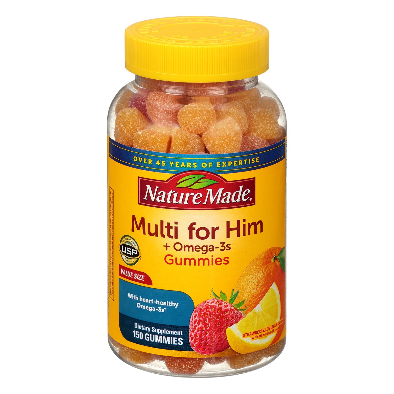 Nature Made Men's Multivitamin & Omega-3 Gummies, 150 ct