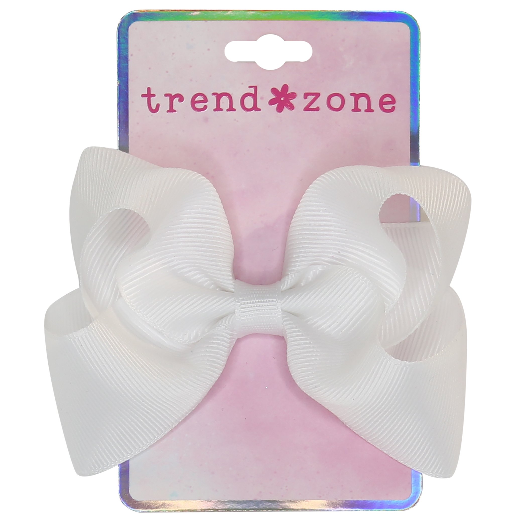 Trend Zone White Ribbon Hair Bow Salon Clip - Shop Hair accessories at ...
