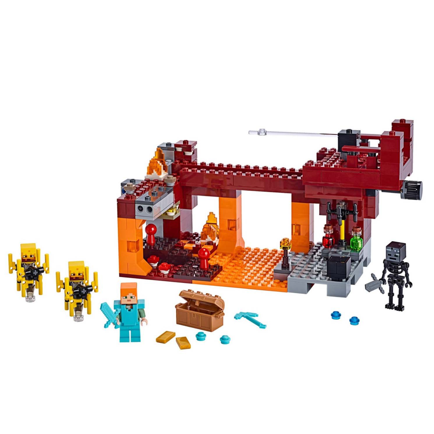 Lego Minecraft The Blaze Bridge Playset Shop Lego Building Blocks At H E B