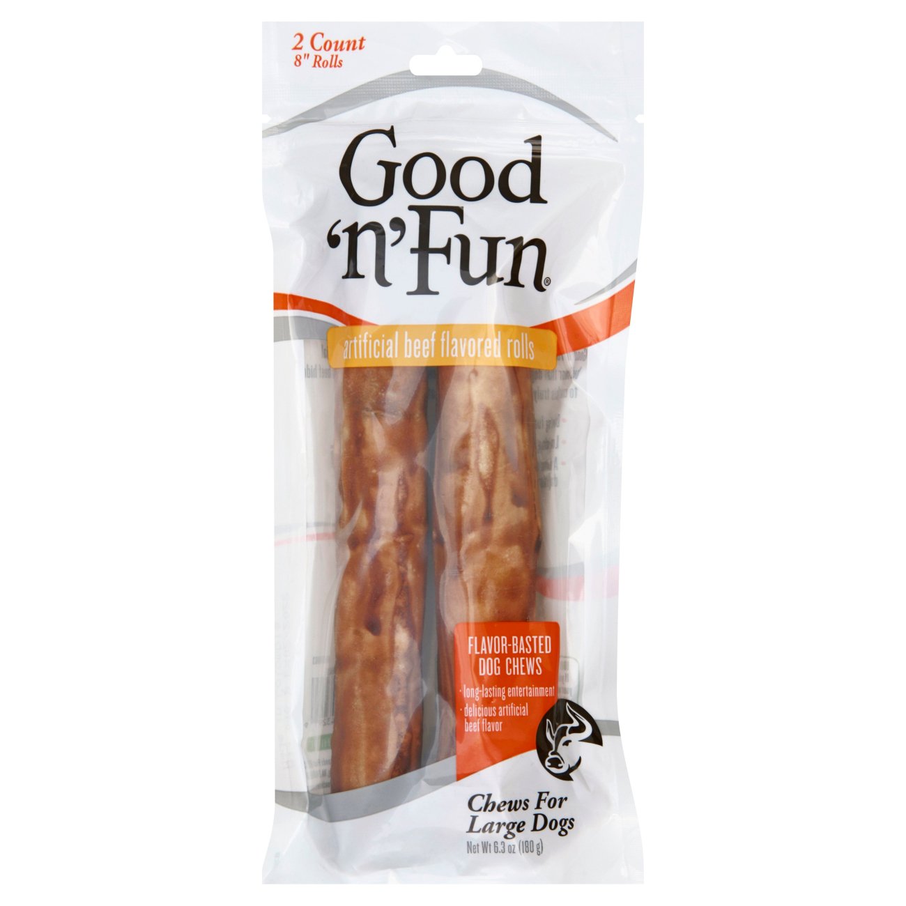 Healthy Hide Good n Fun 8 in Beef Flavored Rolls Dog Treats