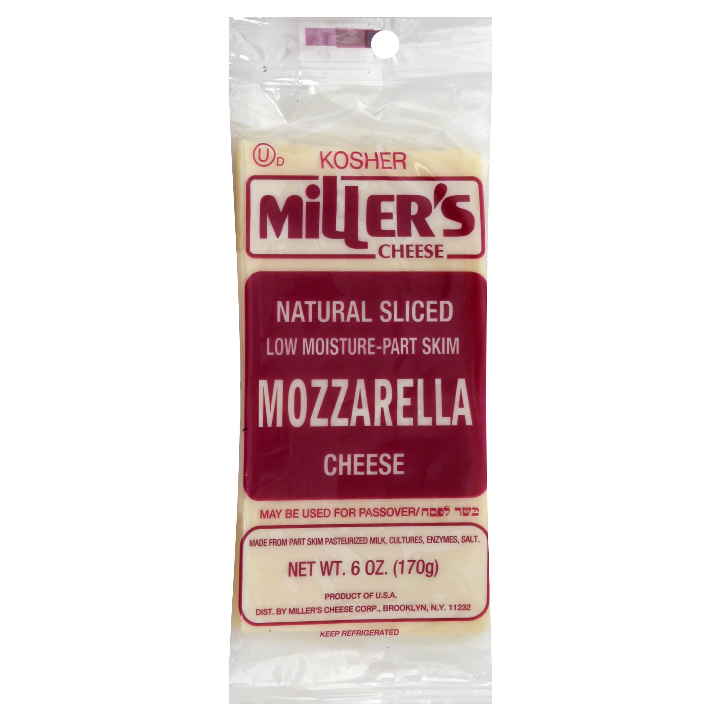 Miller's Cheese Naturally Sliced Mozzarella Cheese Shop Cheese at HEB