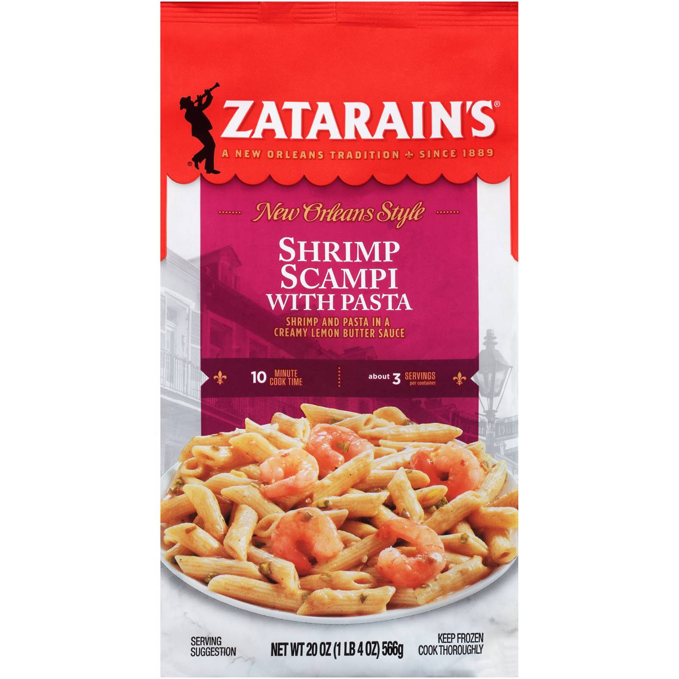 Zatarain's Frozen Shrimp Scampi & Pasta; image 1 of 8