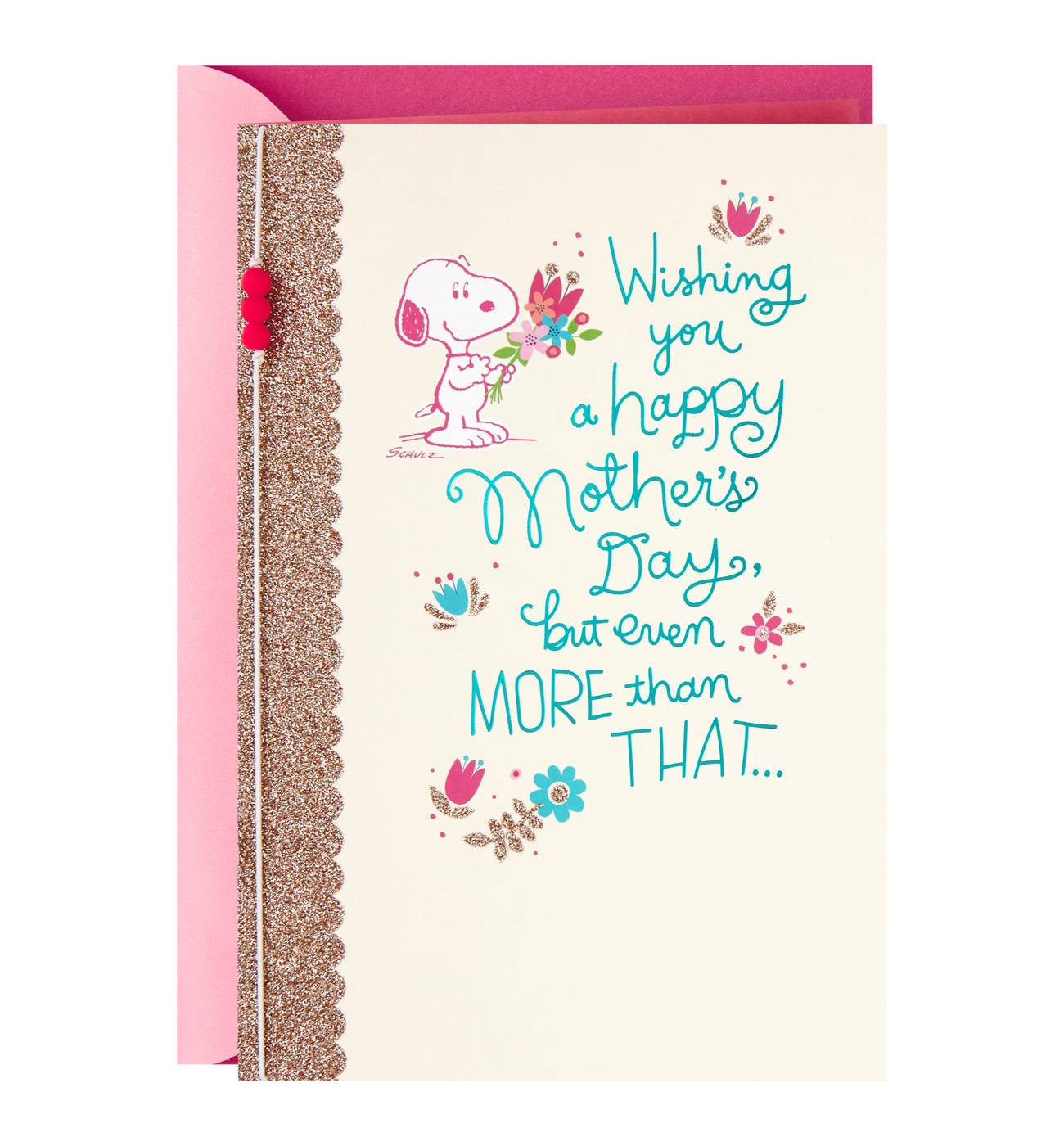 Hallmark Snoopy with Flowers Peanuts Mother's Day Card - S27, S10; image 1 of 6