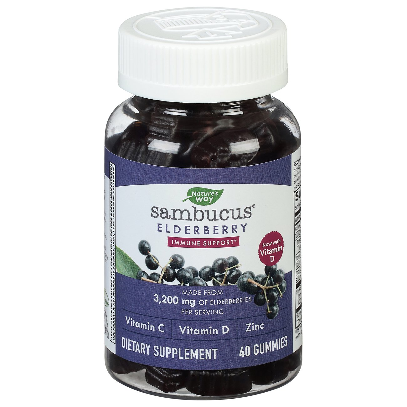 Nature's Way Sambucus Elderberry Immune Support Gummies, 40 ct