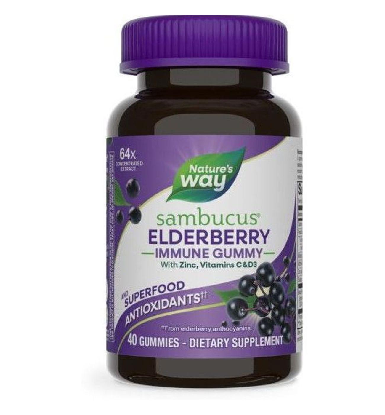 Nature's Way Sambucus Elderberry Immune Support Gummies; image 1 of 3