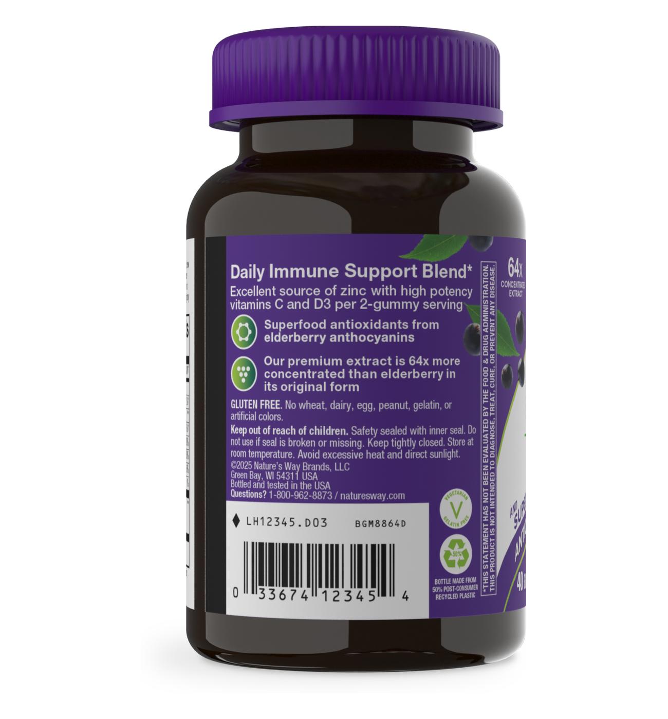 Nature's Way Sambucus Elderberry Immune Support Gummies; image 3 of 3