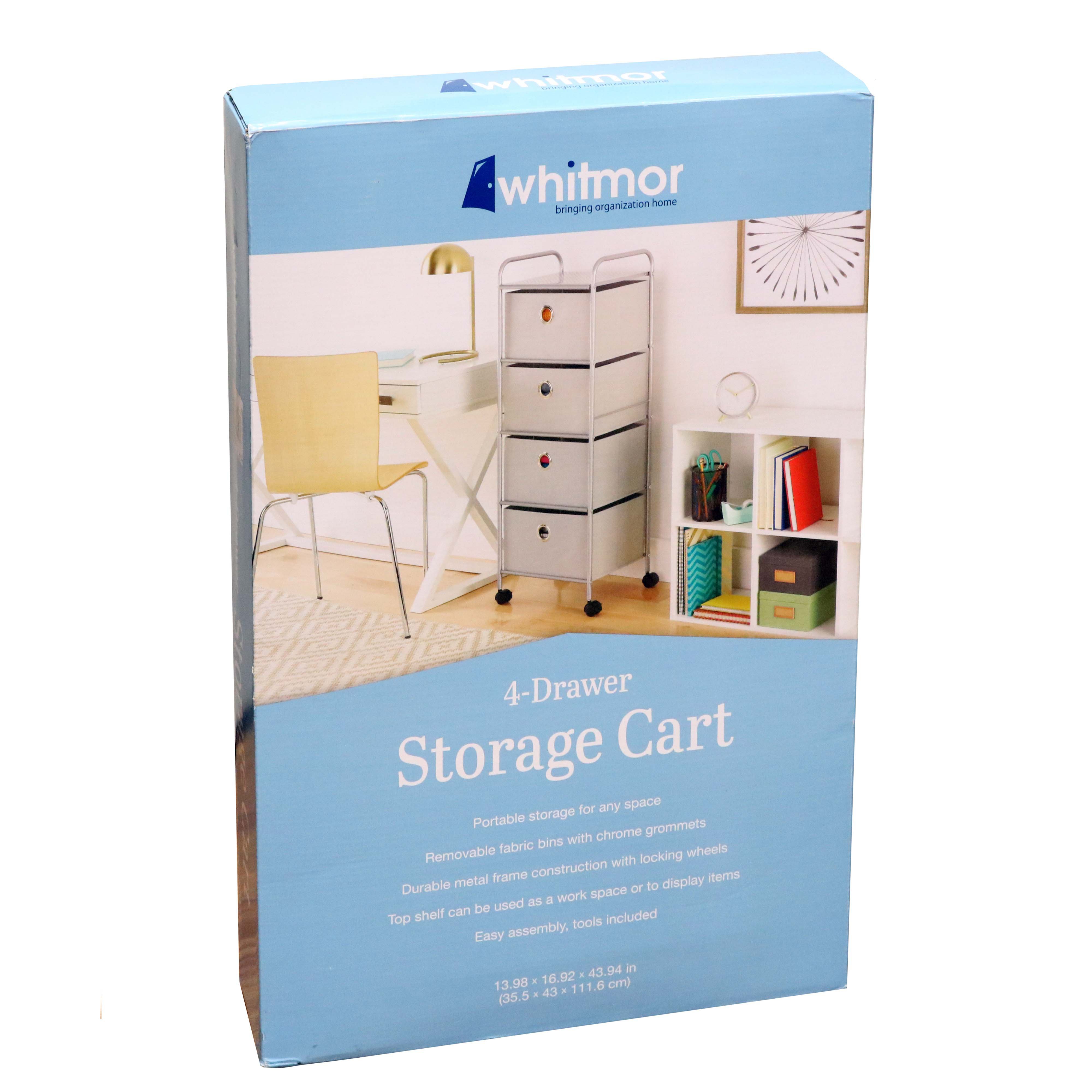 Whitmor 4 Drawer Storage Cart - Shop Closet & cabinet organizers at H-E-B