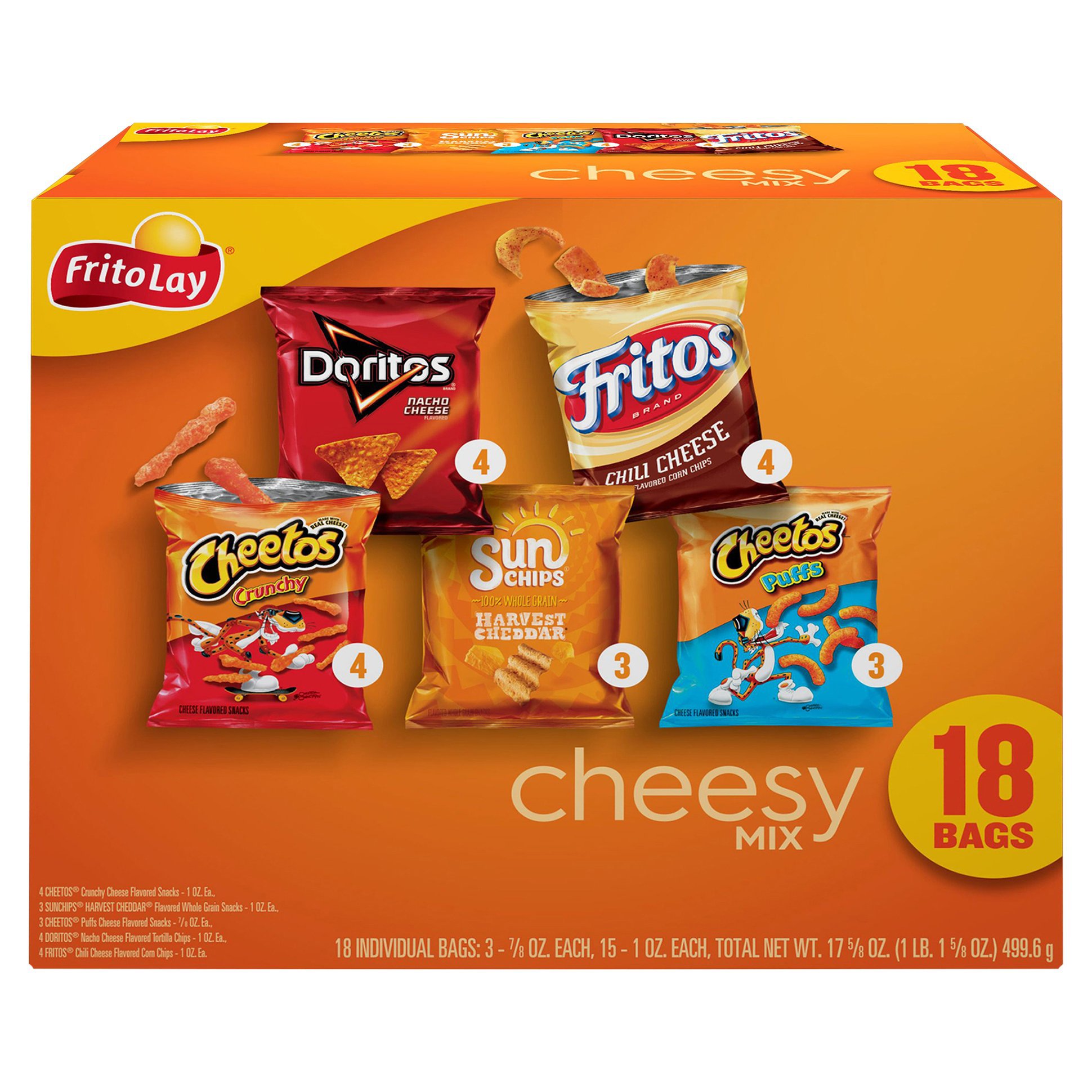 Cheetos Crunchy Cheese Flavored Snack Box Pack, Chips, 1 Ounce (Pack of 40)