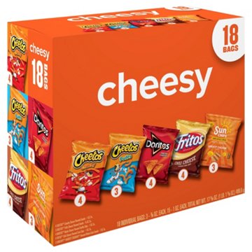 Frito Lay Cheesy Mix Snacks Variety Pack 