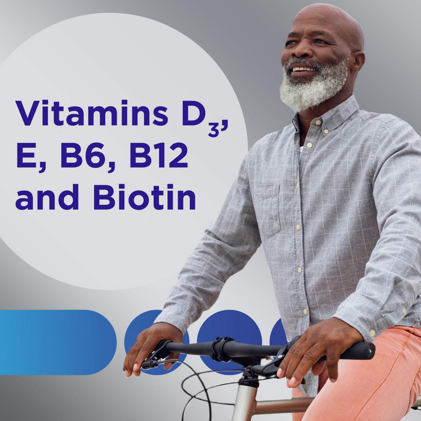 Centrum MultiGummies for Men 50 Plus, Multivitamin/Multimineral Supplement with Vitamins D3, E, B6, and B12, Assorted Fruit Flavor; image 2 of 2