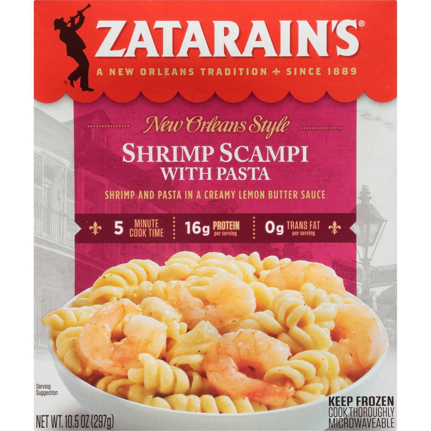 Zatarain's New Orleans-Style Shrimp Scampi & Pasta Frozen Meal; image 1 of 3