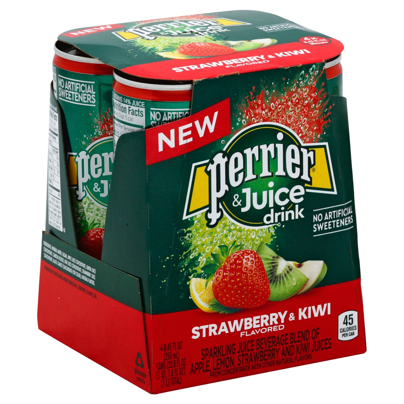 Perrier & Juice Strawberry & Kiwi Flavored Drink 8.45 oz Cans - Shop ...