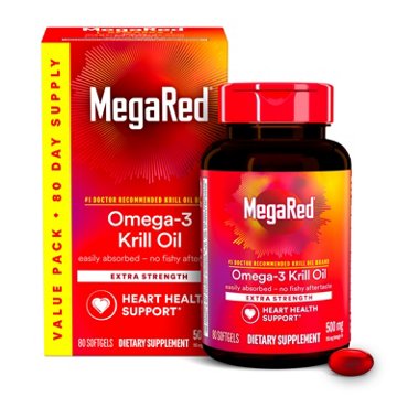 MegaRed 500mg Extra Strength Omega-3 Krill Oil