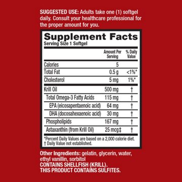 MegaRed 500mg Extra Strength Omega-3 Krill Oil