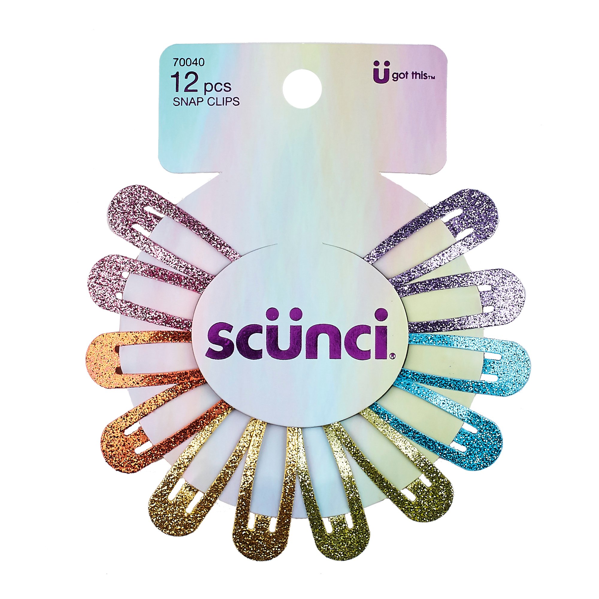 Scunci Glitter Rainbow Snap Clips - Shop Hair accessories at 
