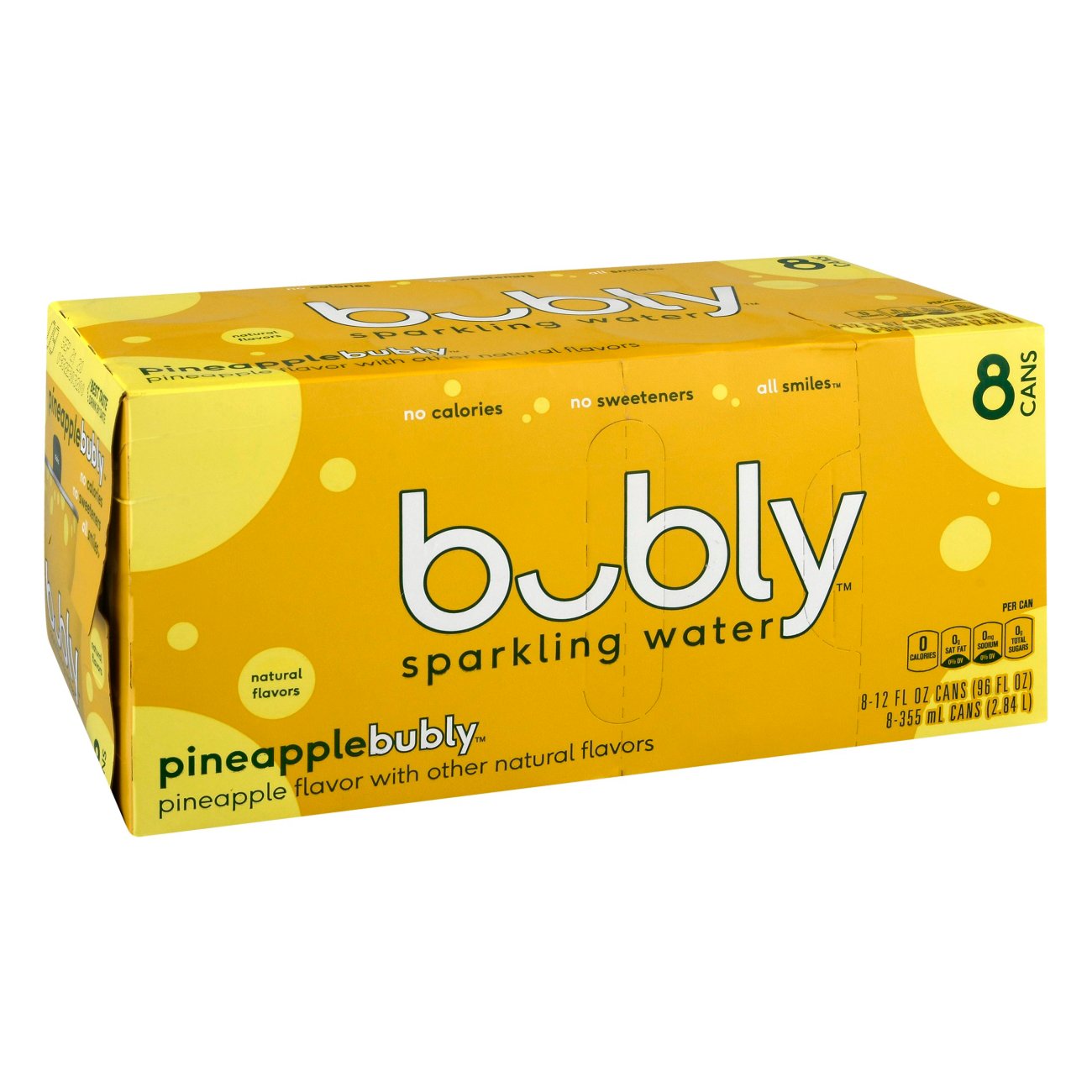 Bubly Pineapple Sparkling Water12 oz Cans Shop Water at HEB