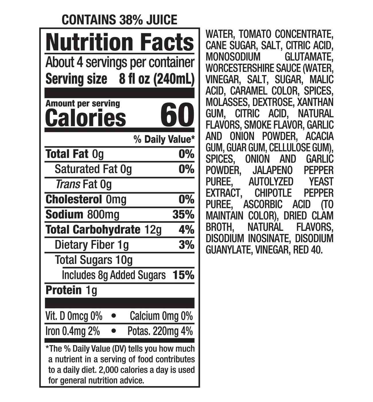 Clamato Preparado Michelada Tomato Cocktail Mixer; image 2 of 6