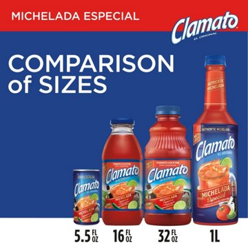 Clamato Preparado Michelada Tomato Cocktail Mixer, 1 L