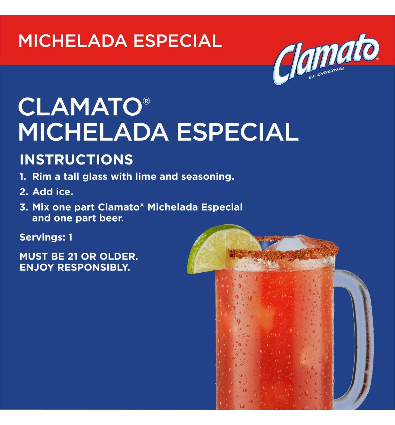 Clamato Preparado Michelada Tomato Cocktail Mixer; image 4 of 6