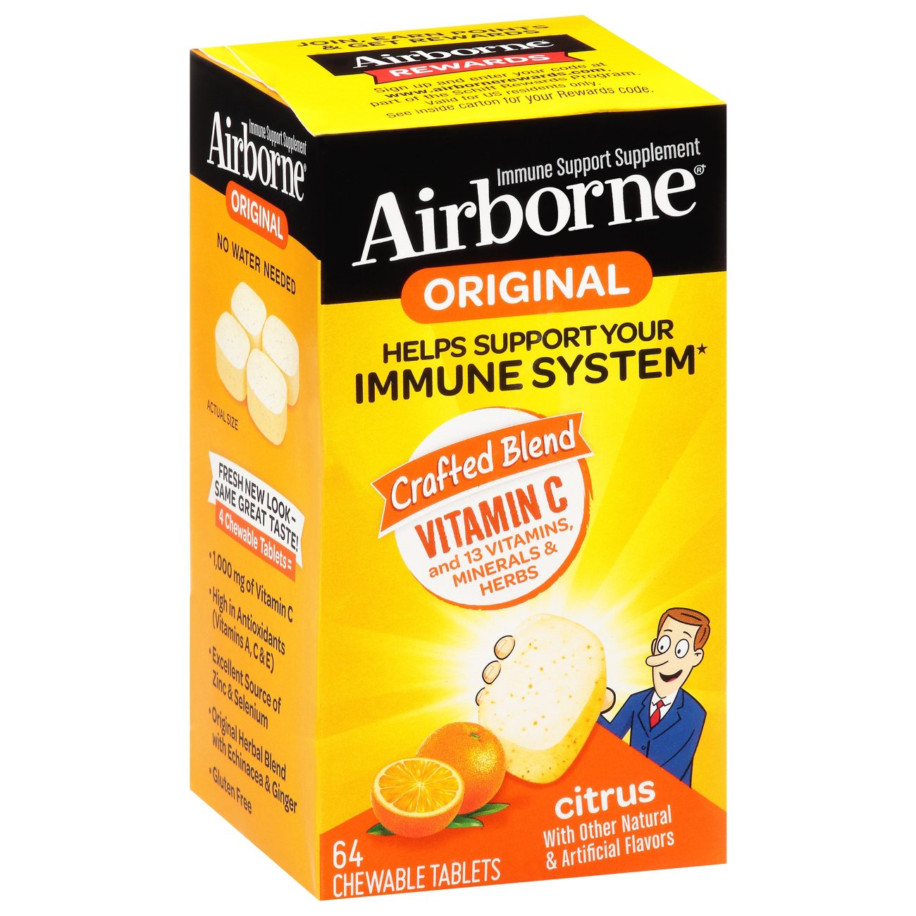 Airborne Airborne Chewable Tablets Citrus Flavor - Shop Vitamins A-Z at