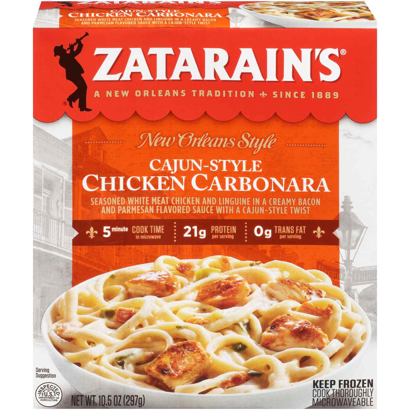 Zatarain's Cajun-Style Chicken Carbonara Frozen Meal; image 1 of 3