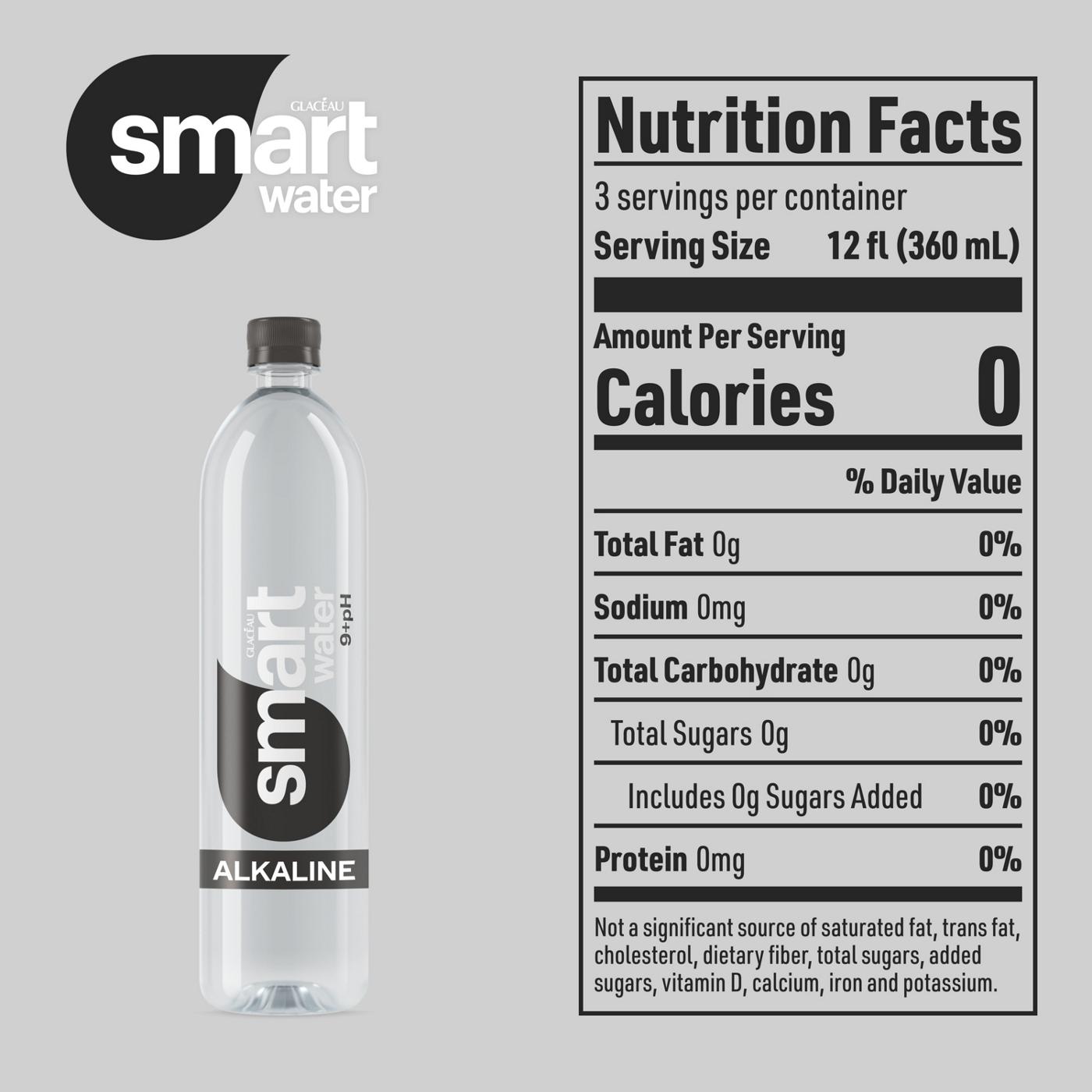 Glaceau Smartwater Alkaline Vapor Distilled Electrolyte Water; image 5 of 7