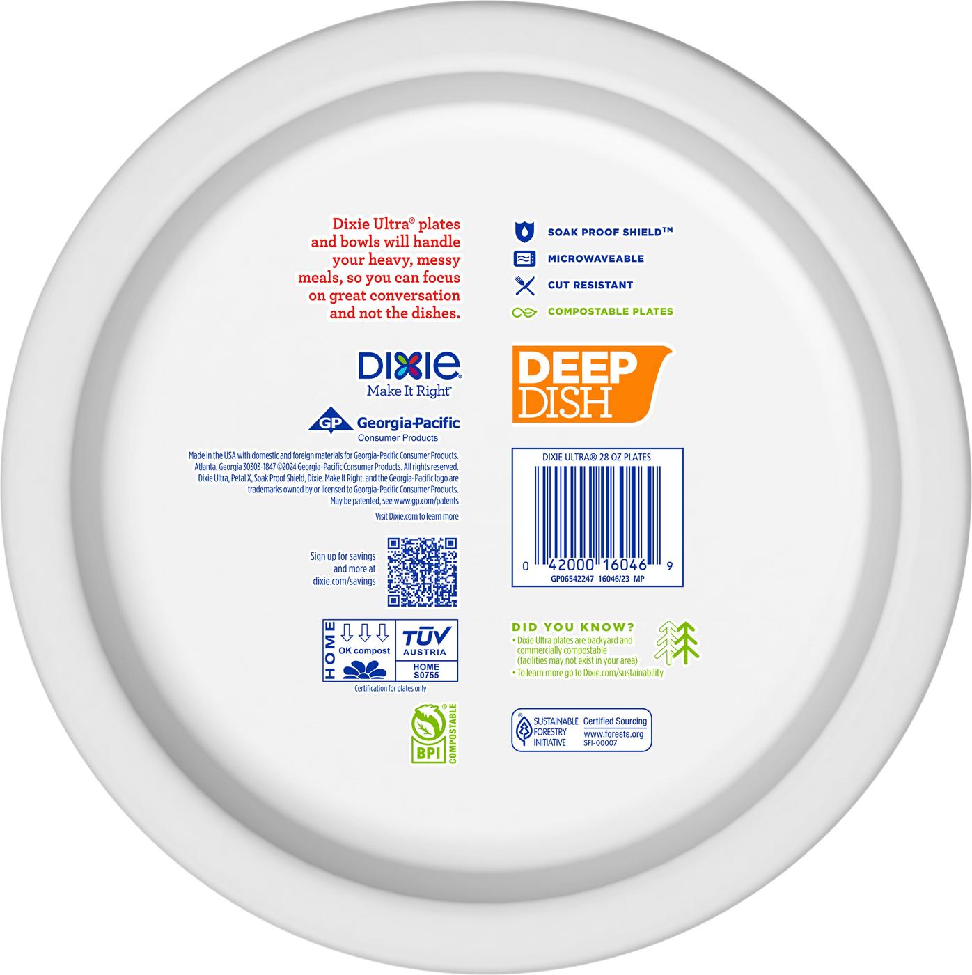 Dixie Ultra 9.6 in Deep Dish Paper Plates; image 2 of 2