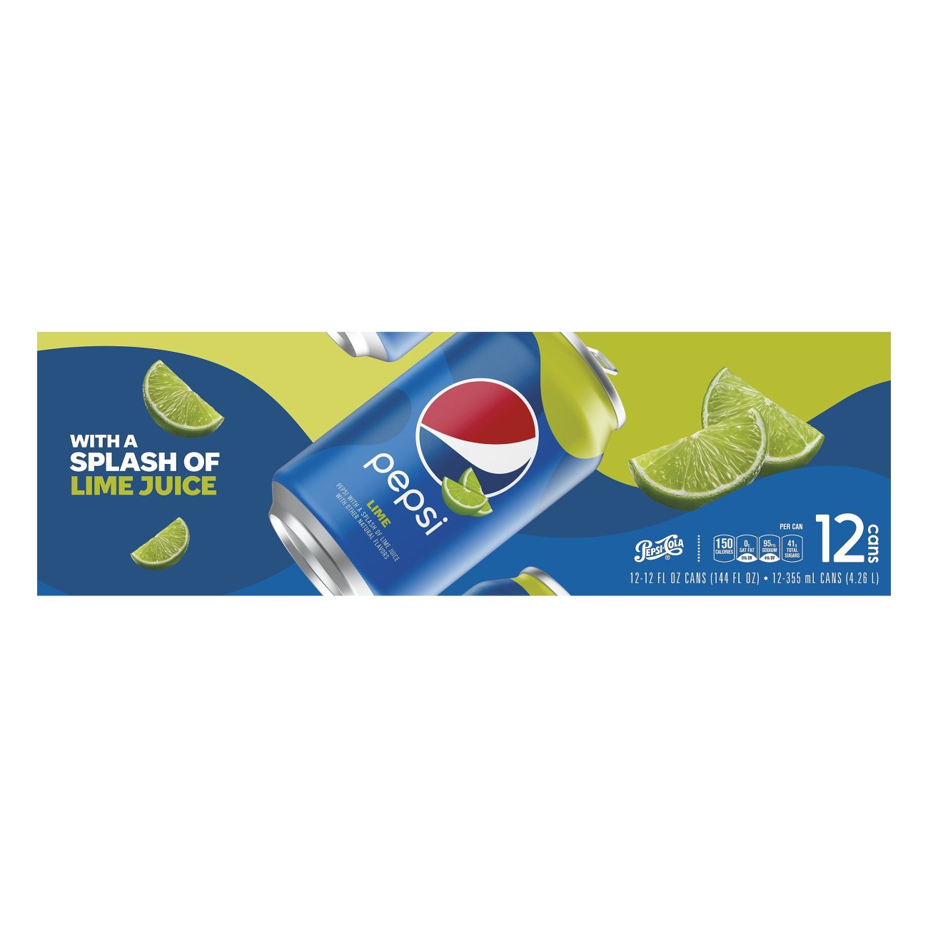 Pepsi Lime Cola 12 oz Cans - Shop Soda at H-E-B
