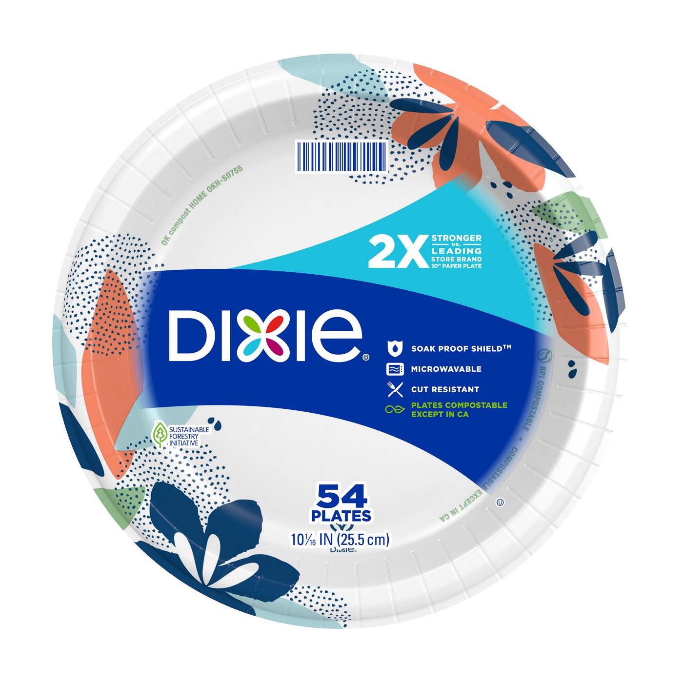 Dixie 10 in Compostable Paper Plates; image 1 of 7