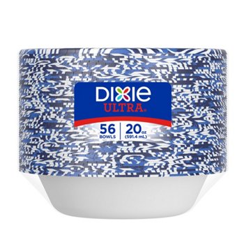 Dixie Ultra Compostable 20 oz Paper Bowls, 56 ct