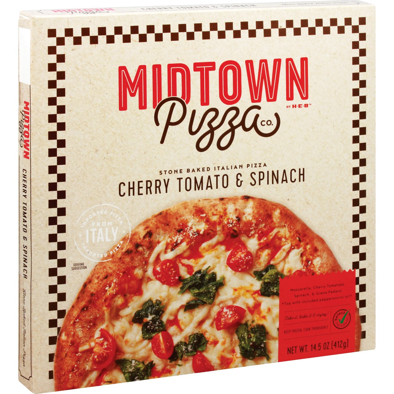 Midtown Pizza Co By Heb Select Ingredients Cherry Tomatoes Spinach Pizza Shop Pizza At Heb