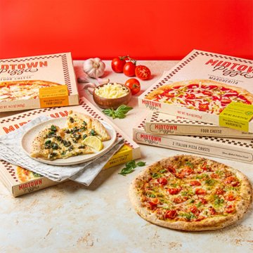 Midtown by H-E-B Cherry Tomato & Spinach Stone Baked Italian Pizza, 14.5 oz